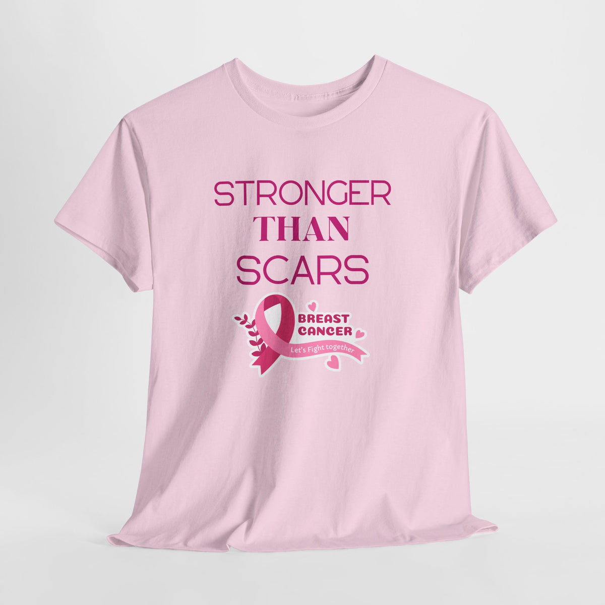 Stronger Than Scars Tee – Breast Cancer Awareness Support T-Shirt