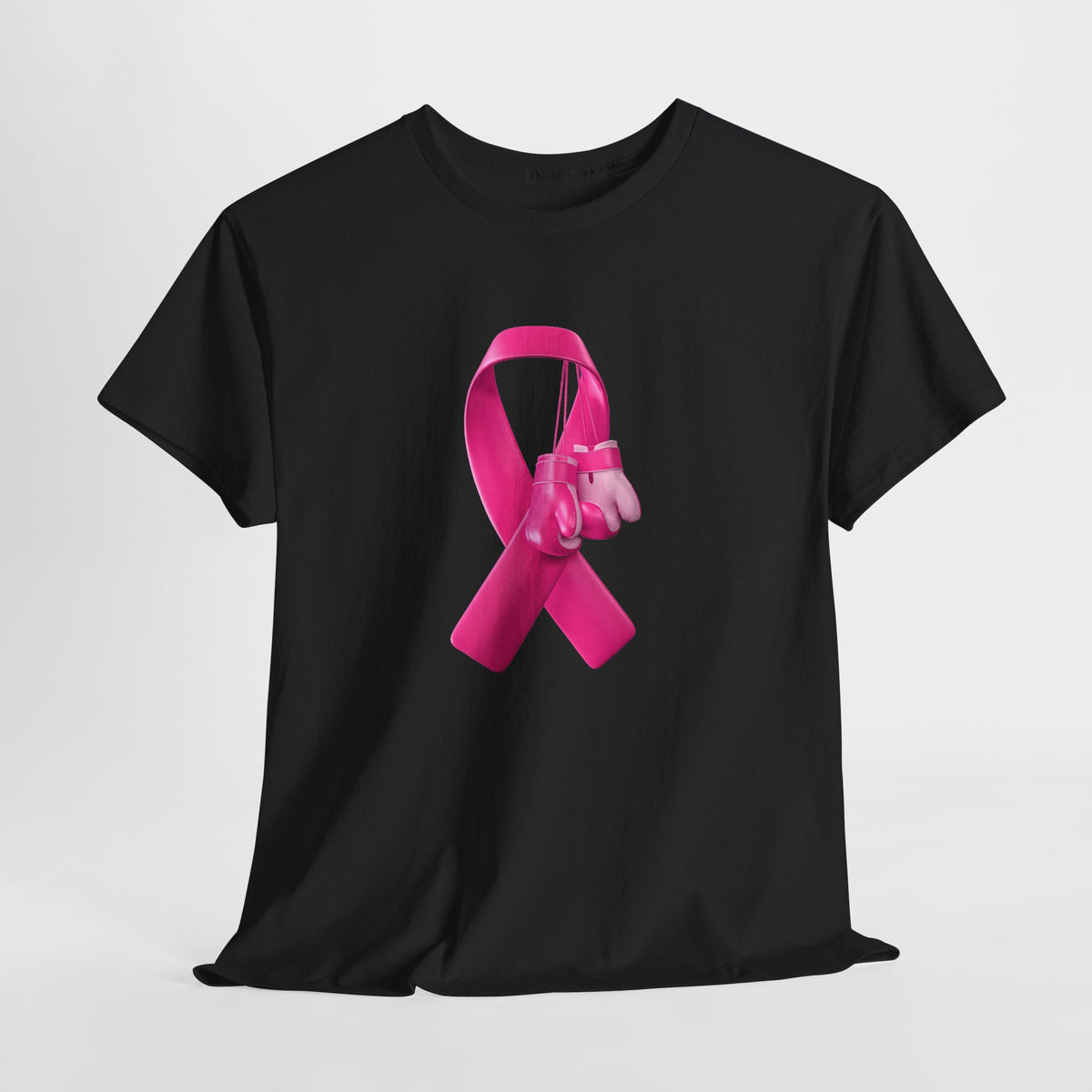 Breast Cancer Awareness Tee — Pink Ribbon with Boxing Gloves