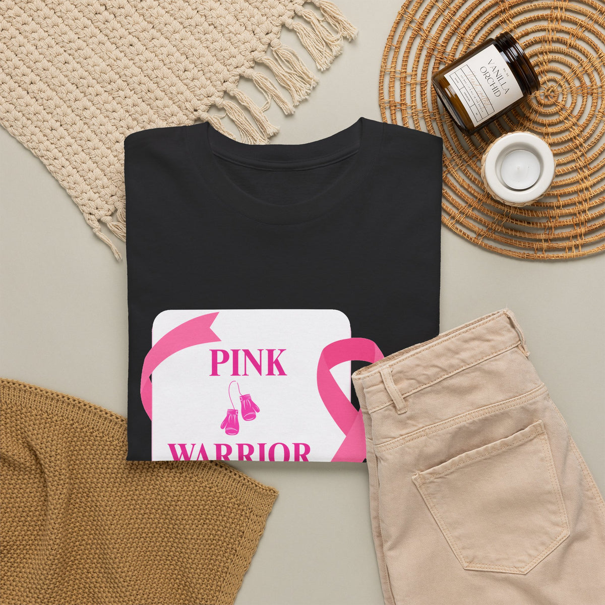 Breast Cancer Awareness Tee – Pink Warrior Ribbon T-Shirt