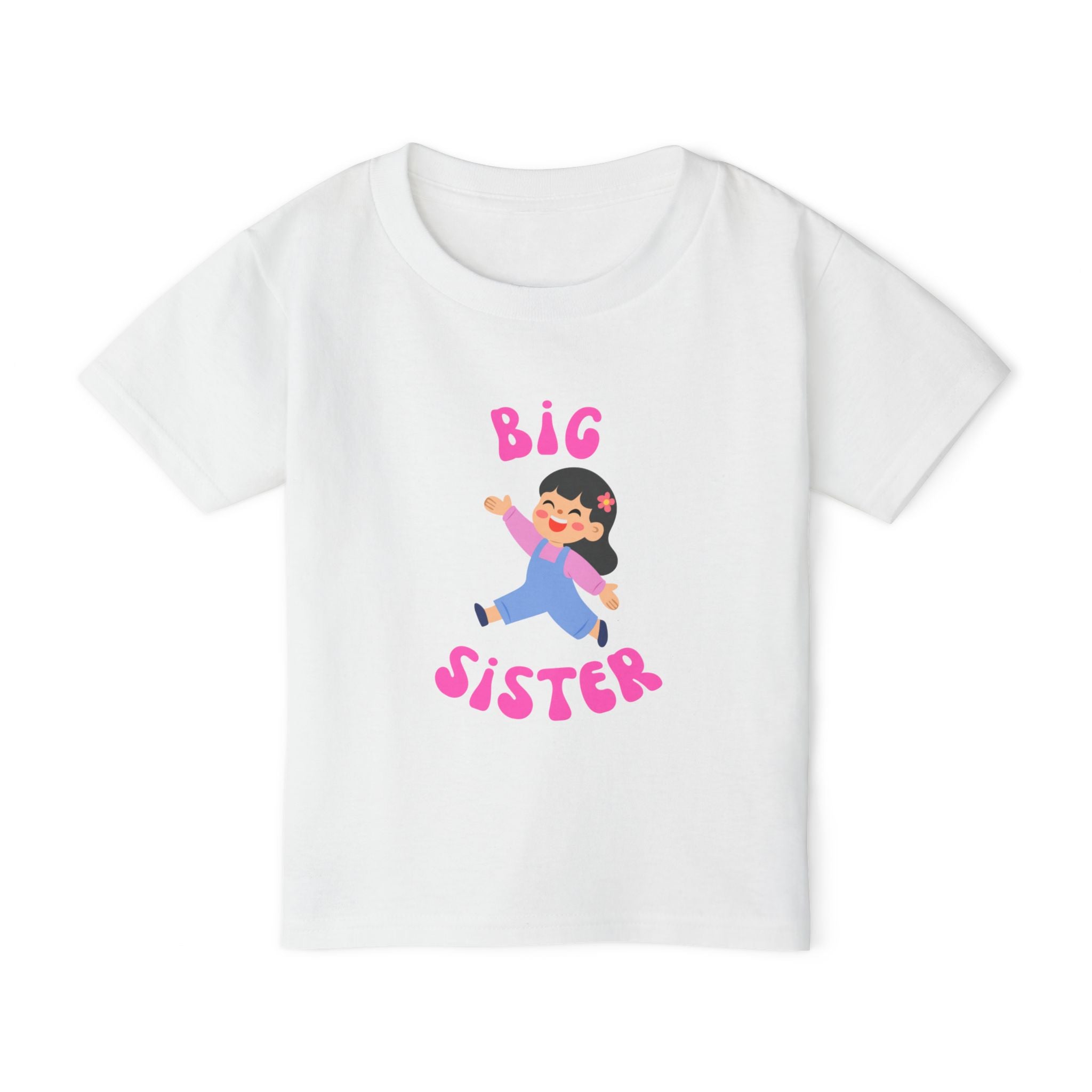 Big Sister Toddler T-Shirt — Cute Cartoon Sibling Announcement Tee