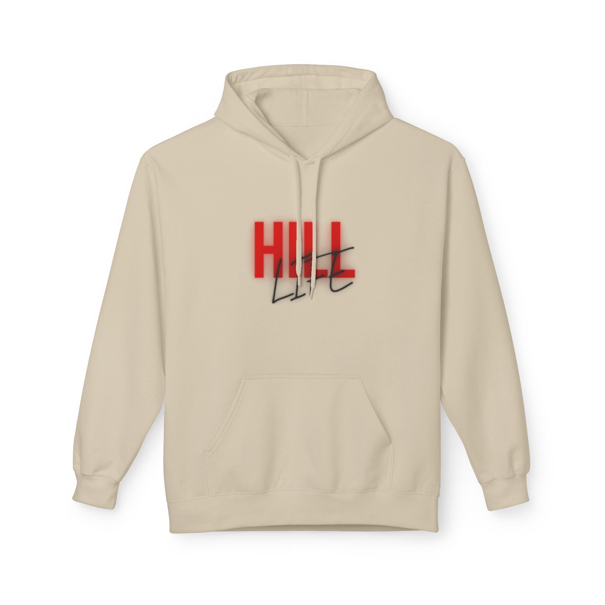 Hill Life Hoodie — # Red Script Pullover