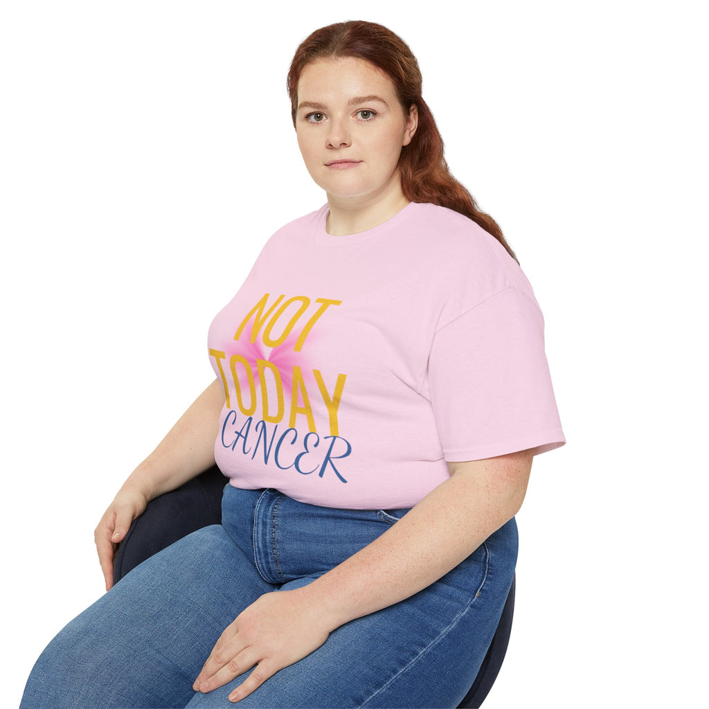 Not Today Cancer T-Shirt — Inspirational Cancer Awareness Tee with Pink Ribbon