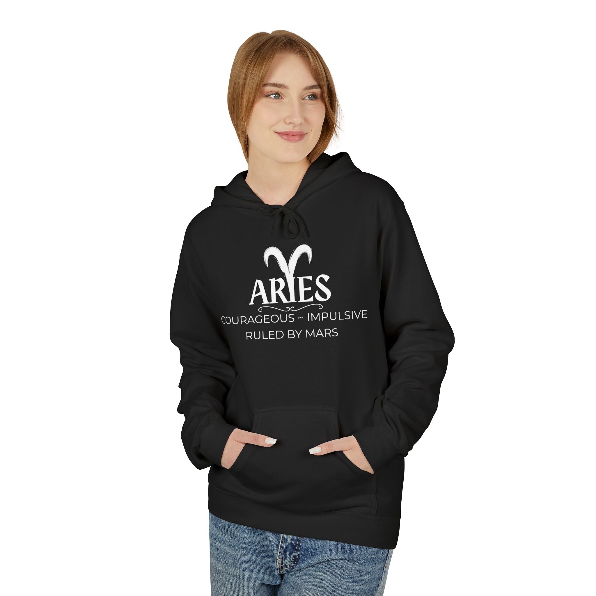 Aries Zodiac Fleece Hoodie