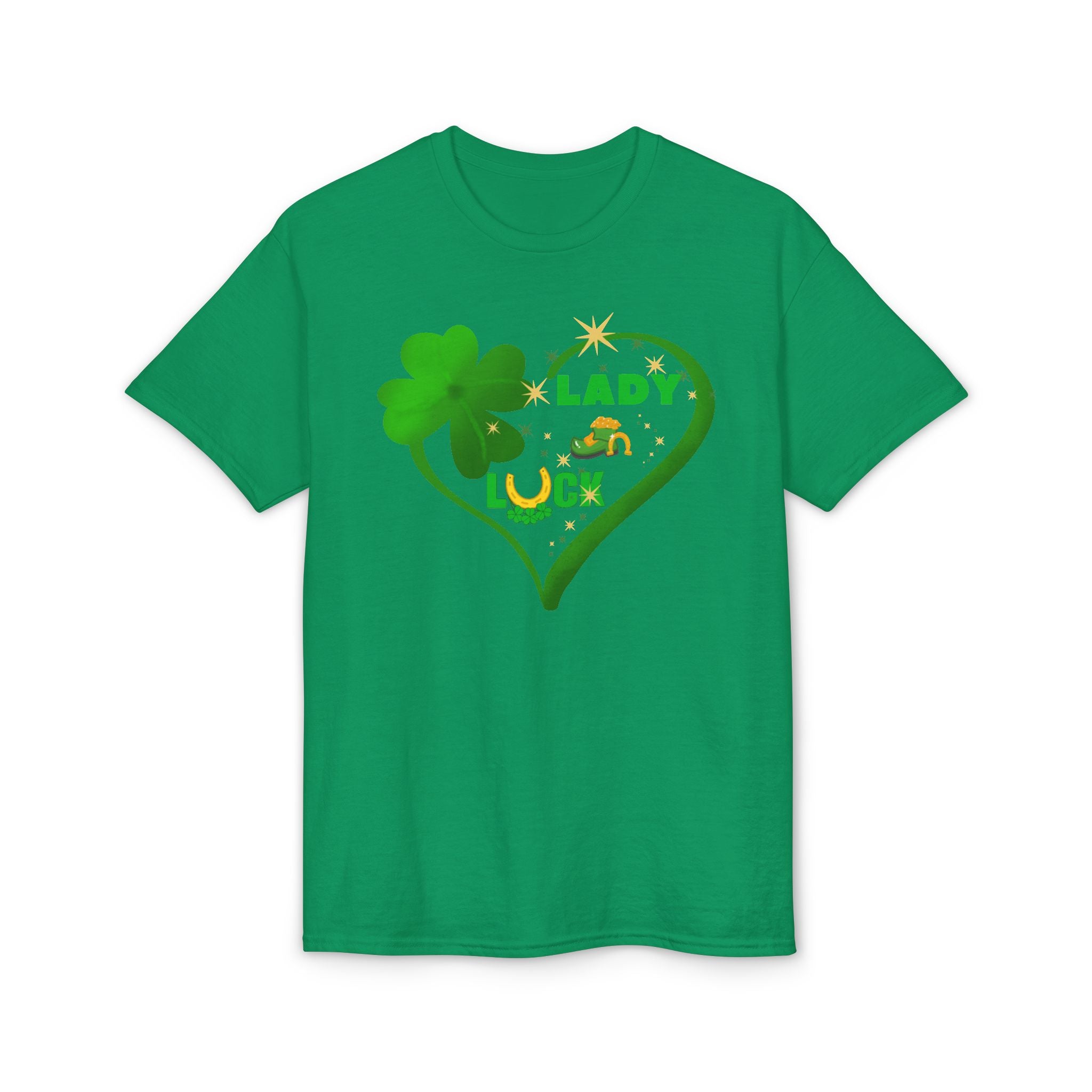 "Lady Luck" T-Shirt — Shamrock Heart St. Patrick's Day Tee