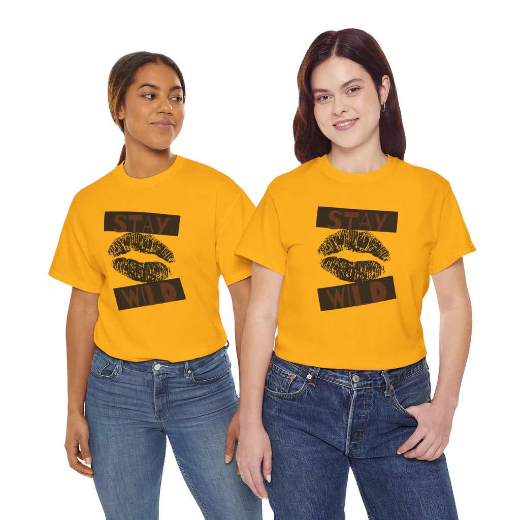 Stay Wild Lip Print T‑Shirt