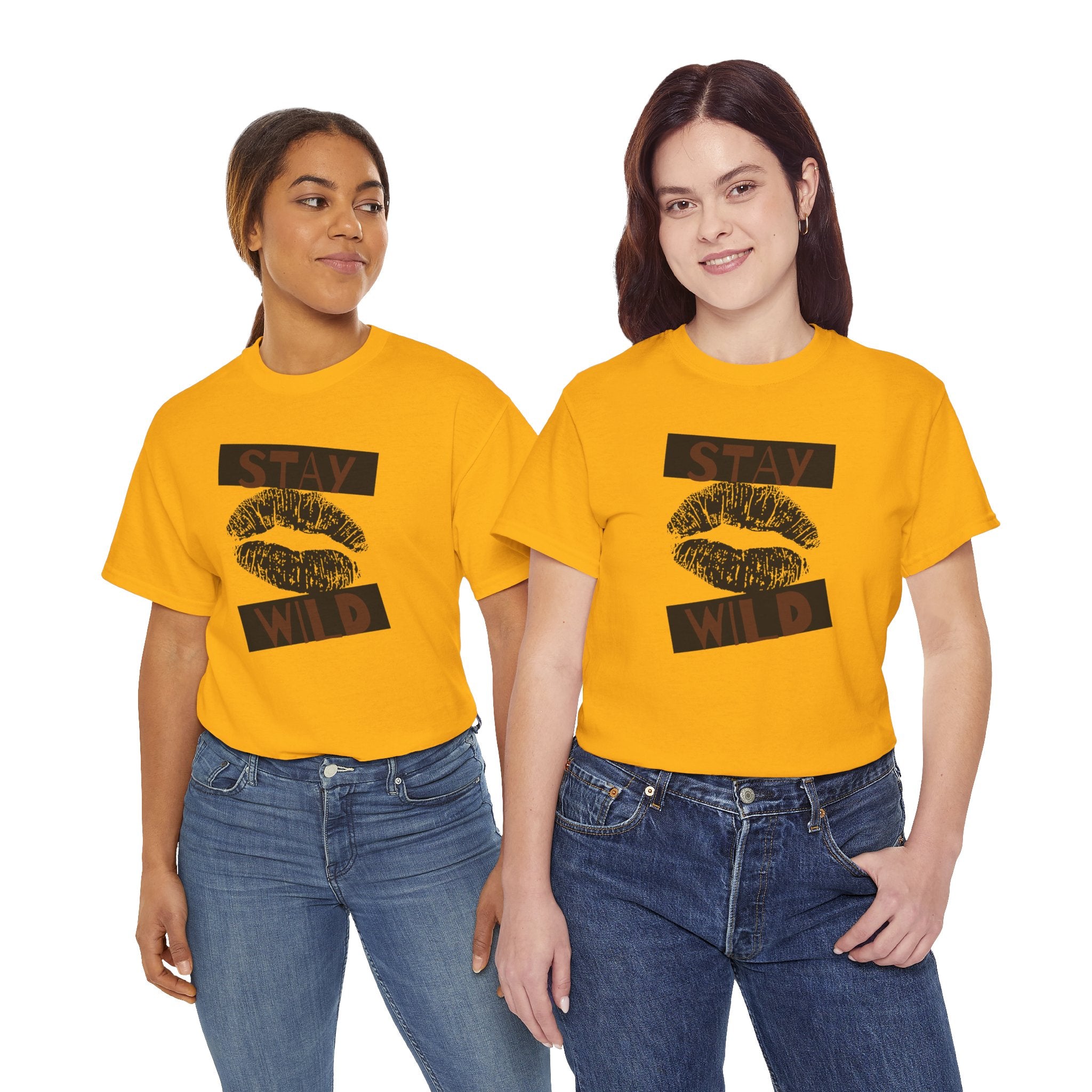 Stay Wild Lip Print T‑Shirt