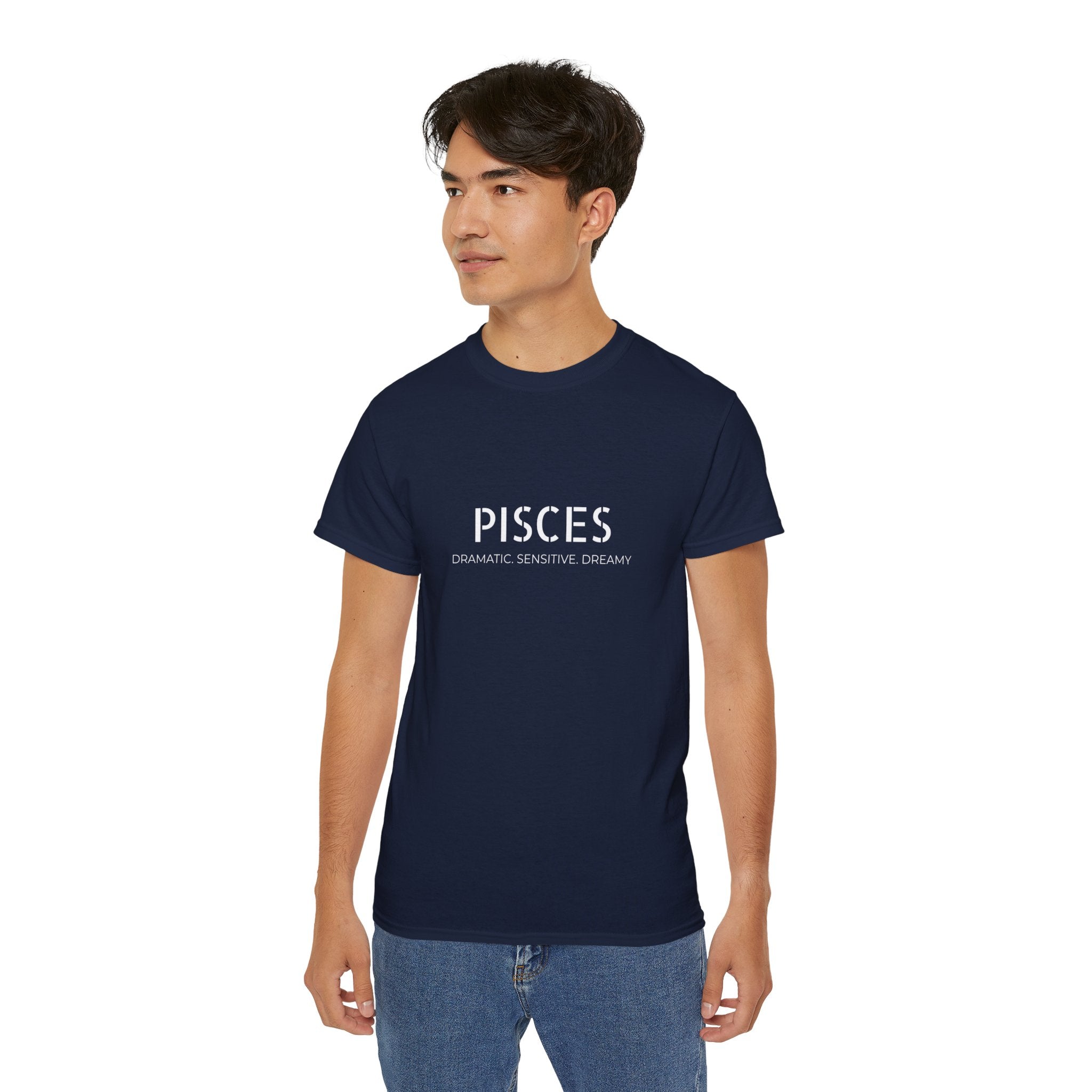 Pisces Zodiac T‑Shirt — 'Dramatic Sensitive Dreamy' Astrology Tee