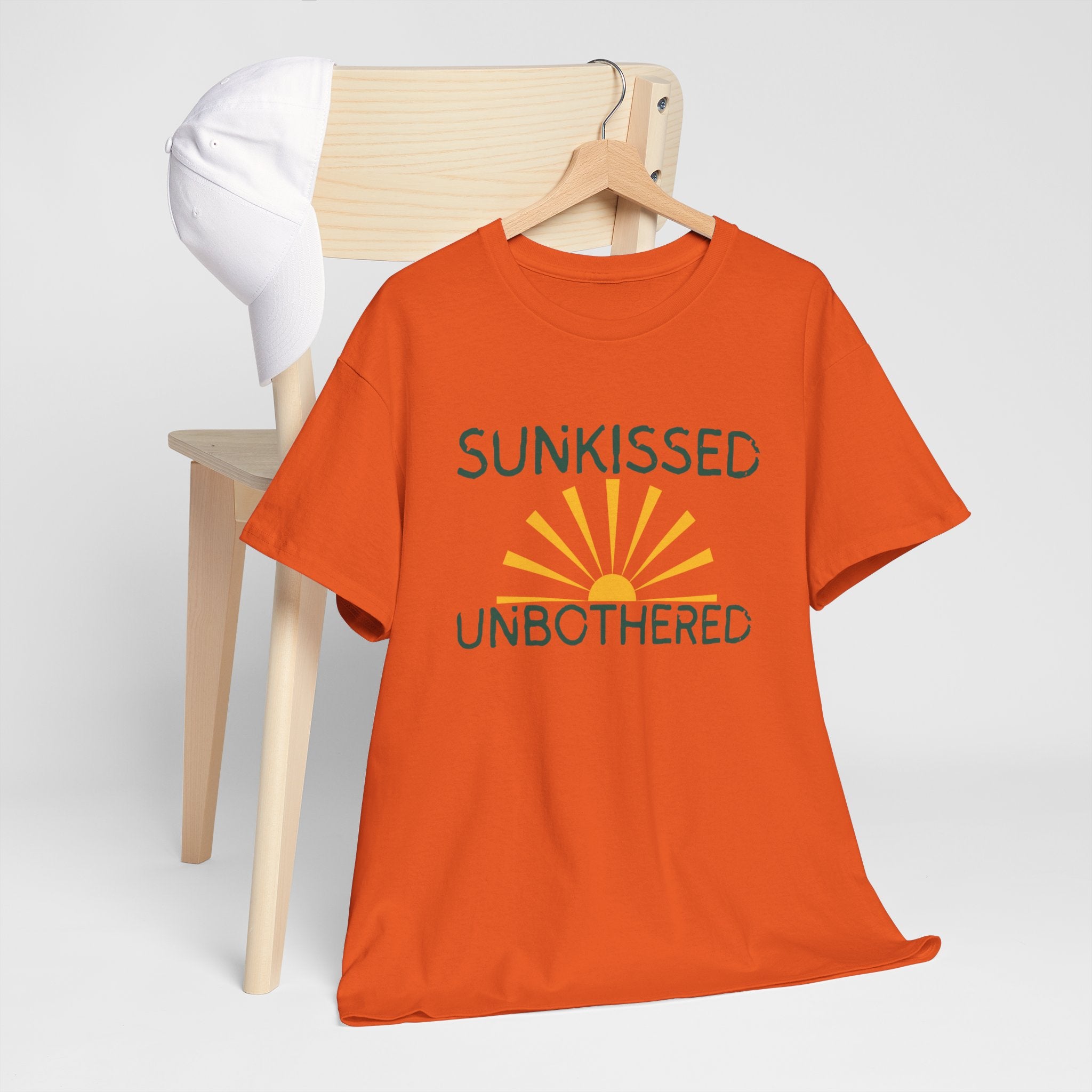 Sunkissed & Unbothered Tee — Summer Sunset Graphic T-Shirt