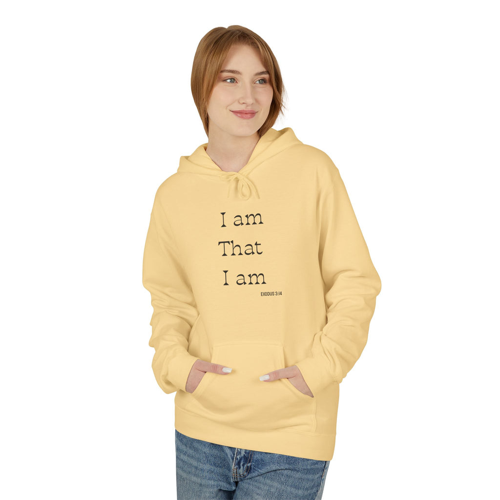 I Am That I Am Hoodie — Minimalist Inspirational Quote Pullover