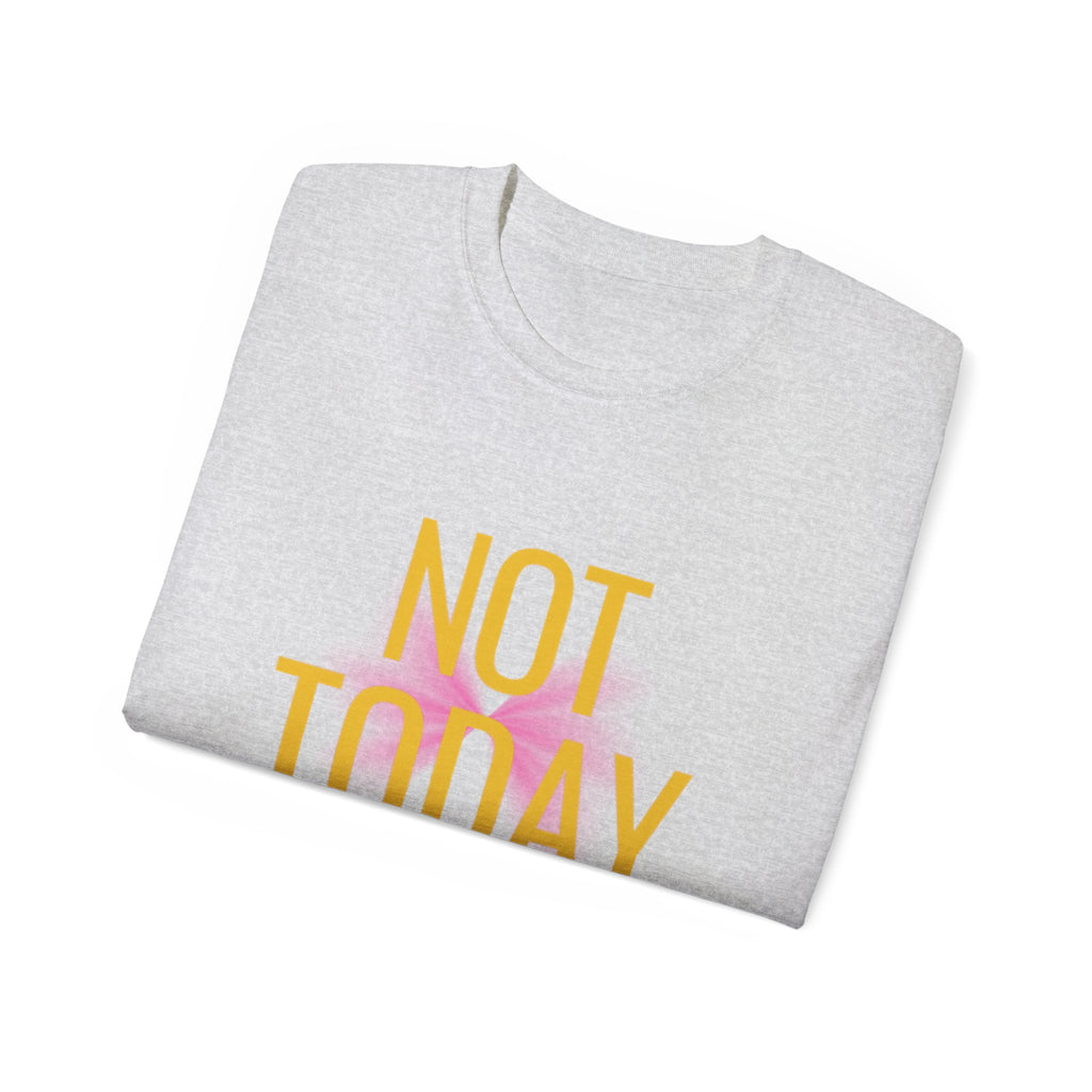 Not Today Cancer T-Shirt — Inspirational Cancer Awareness Tee with Pink Ribbon
