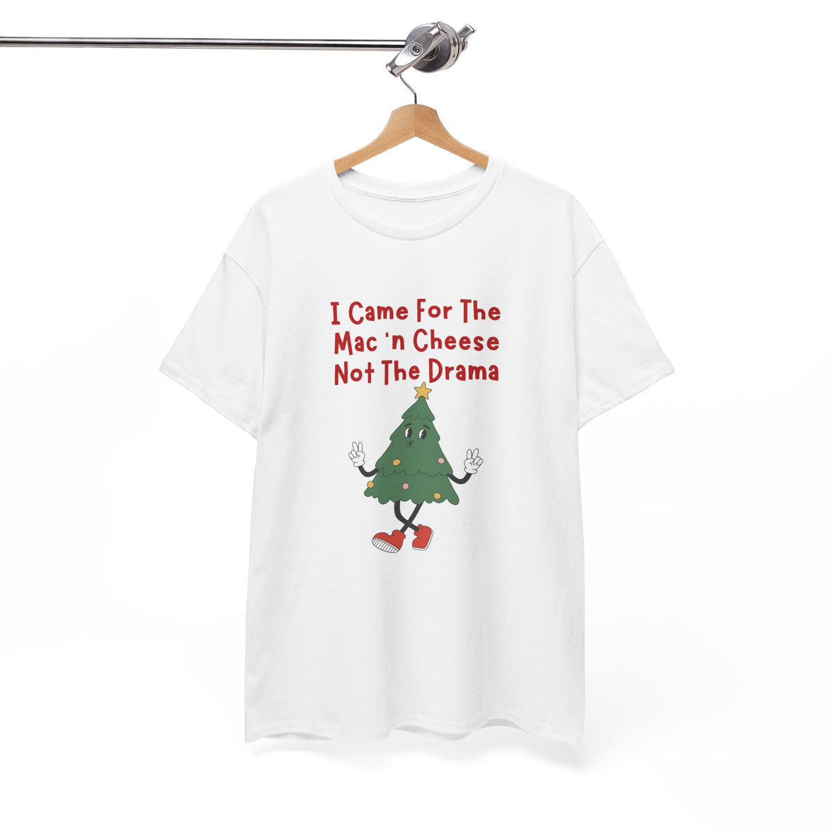 I Came for the Mac ’n Cheese Not the Drama Christmas Tree T-Shirt
