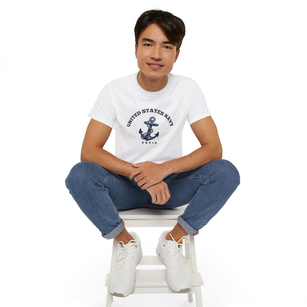 United States Navy Anchor Tee — "Squid" Graphic Cotton T-Shirt
