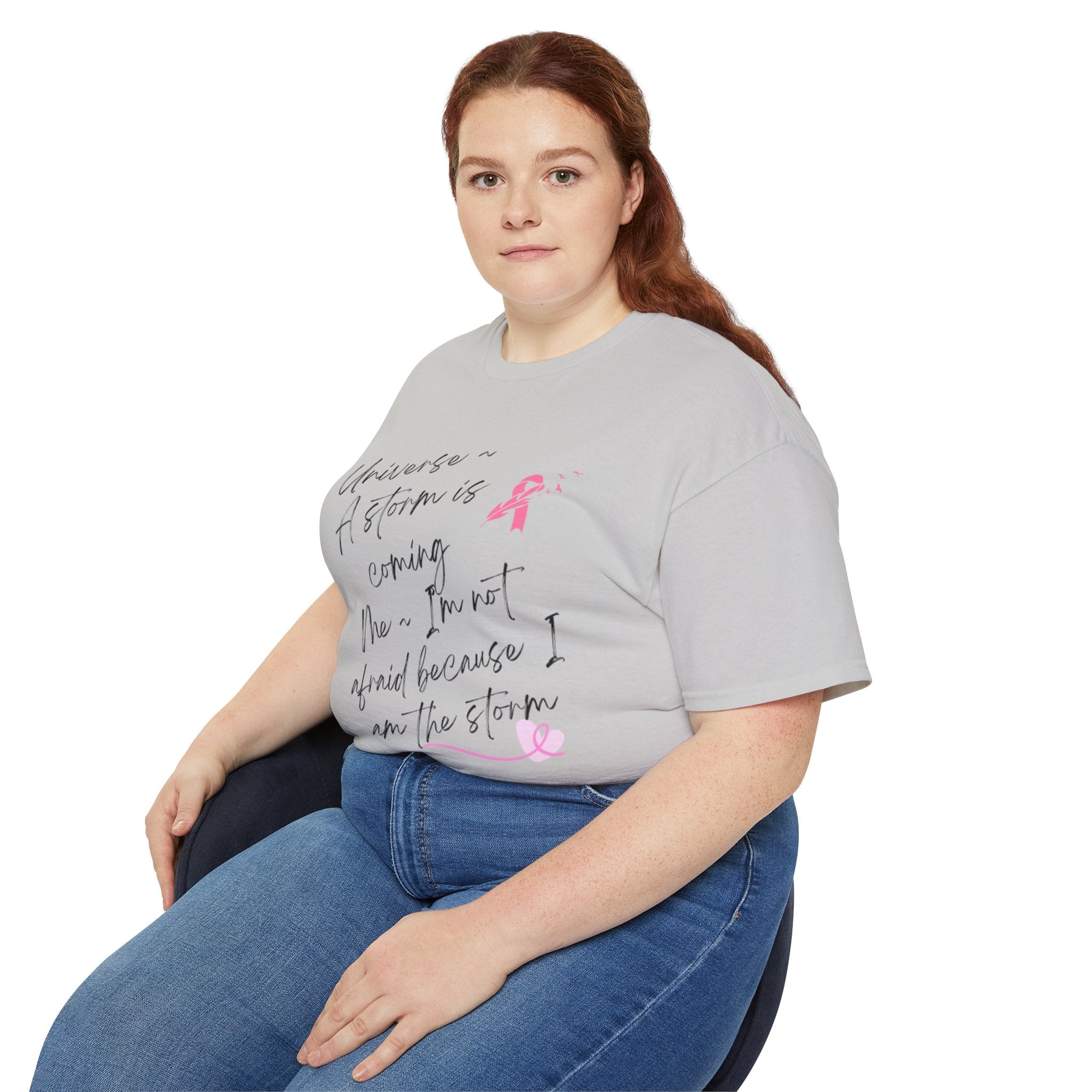 Breast Cancer Awareness Tee – "A Storm is Coming" Inspirational Cotton Shirt