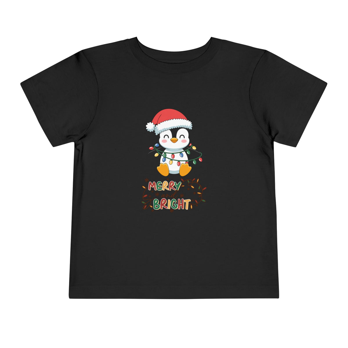 Merry & Bright Penguin Christmas Toddler Tee