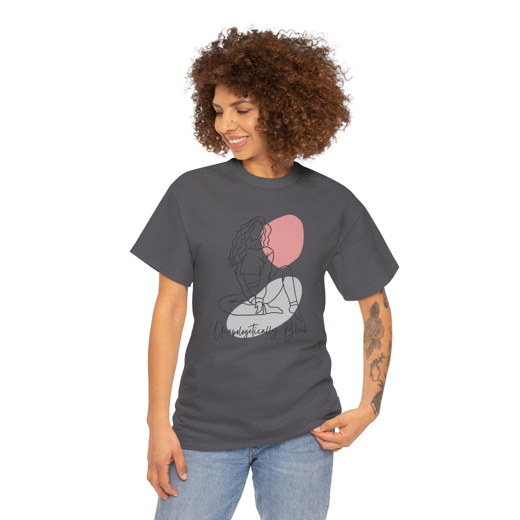 Bold Woman Line Art Tee – "Unapologetically Black" Cotton T‑Shirt