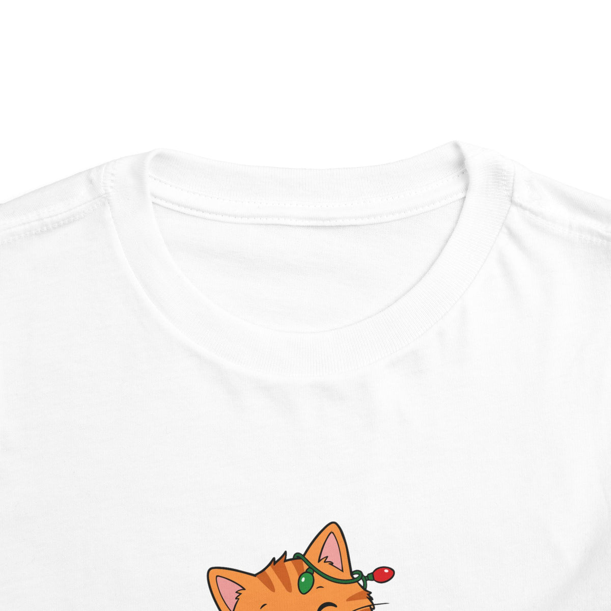 Toddler Merry Holidays Cat Christmas Short Sleeve Tee