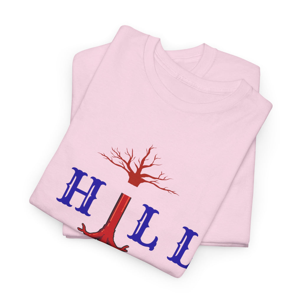 T-Shirt — Hill Roots Logo Tee (red tree roots graphic)