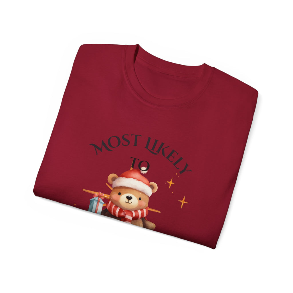 Most Likely To Forget the Rules Secret Santa Tee, Cute Holiday T-Shirt, Christmas Gift, Unisex Cotton Shirt, Fun Party Wear