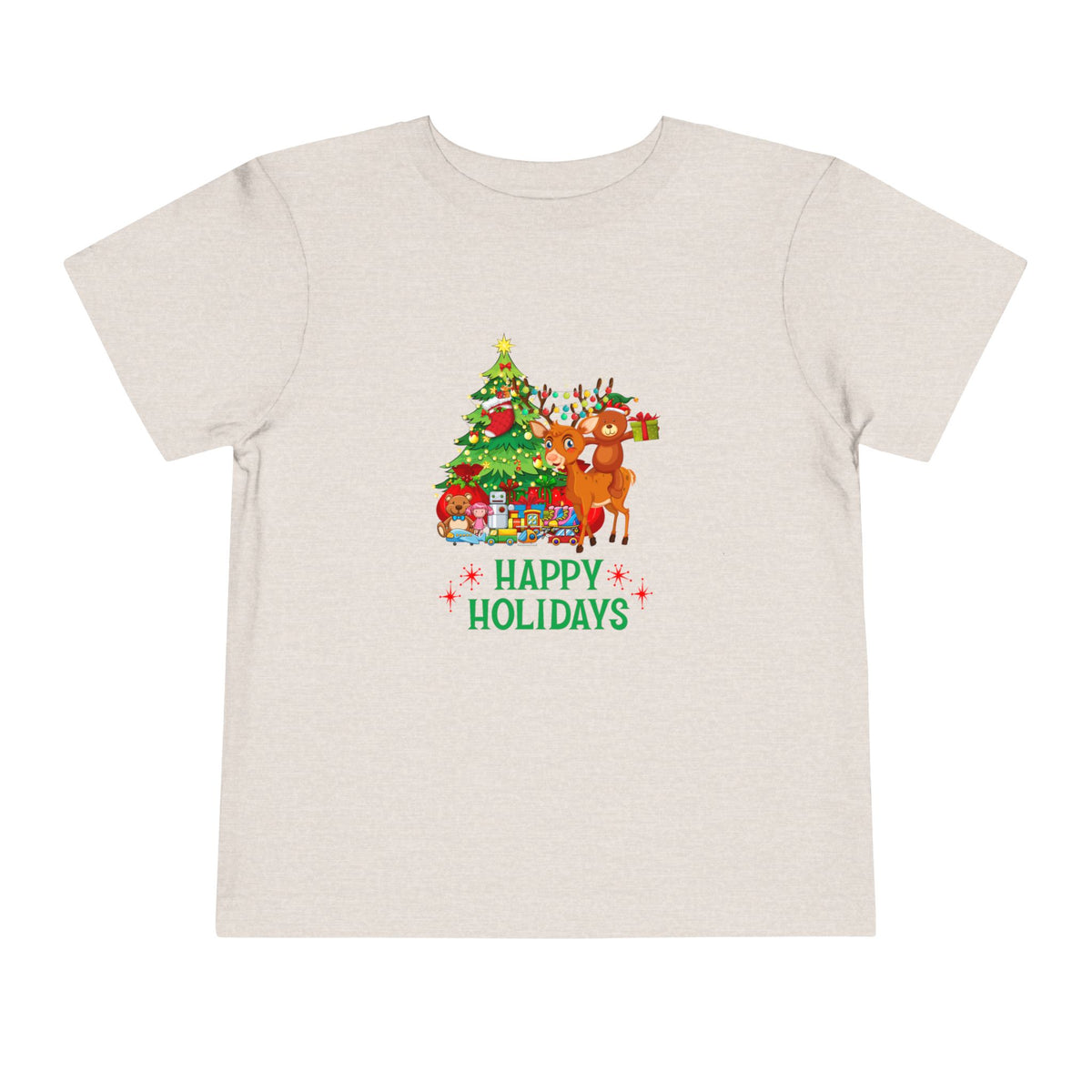 Happy Holidays Christmas Toddler Short Sleeve Tee