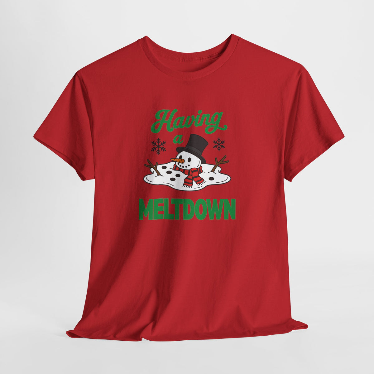 Having a Meltdown Snowman Christmas T-Shirt