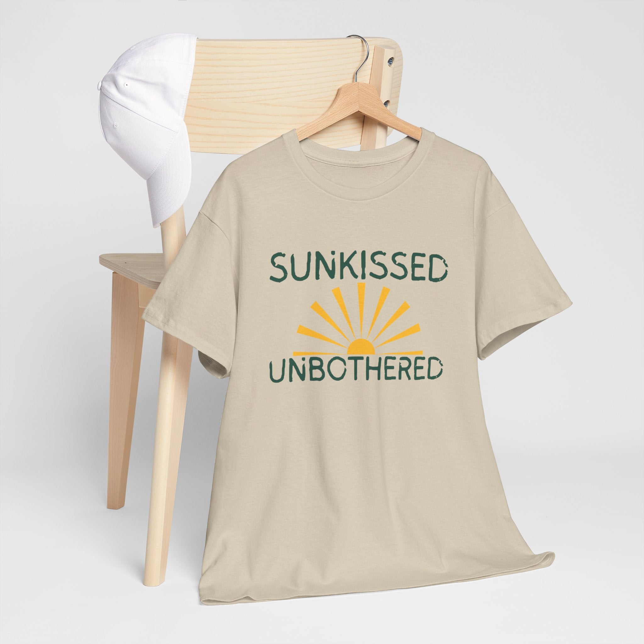 Sunkissed & Unbothered Tee — Summer Sunset Graphic T-Shirt
