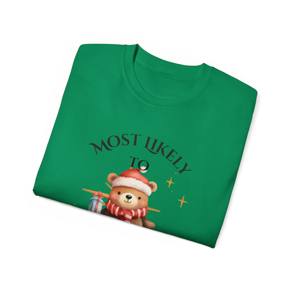 Most Likely To Forget the Rules Secret Santa Tee, Cute Holiday T-Shirt, Christmas Gift, Unisex Cotton Shirt, Fun Party Wear