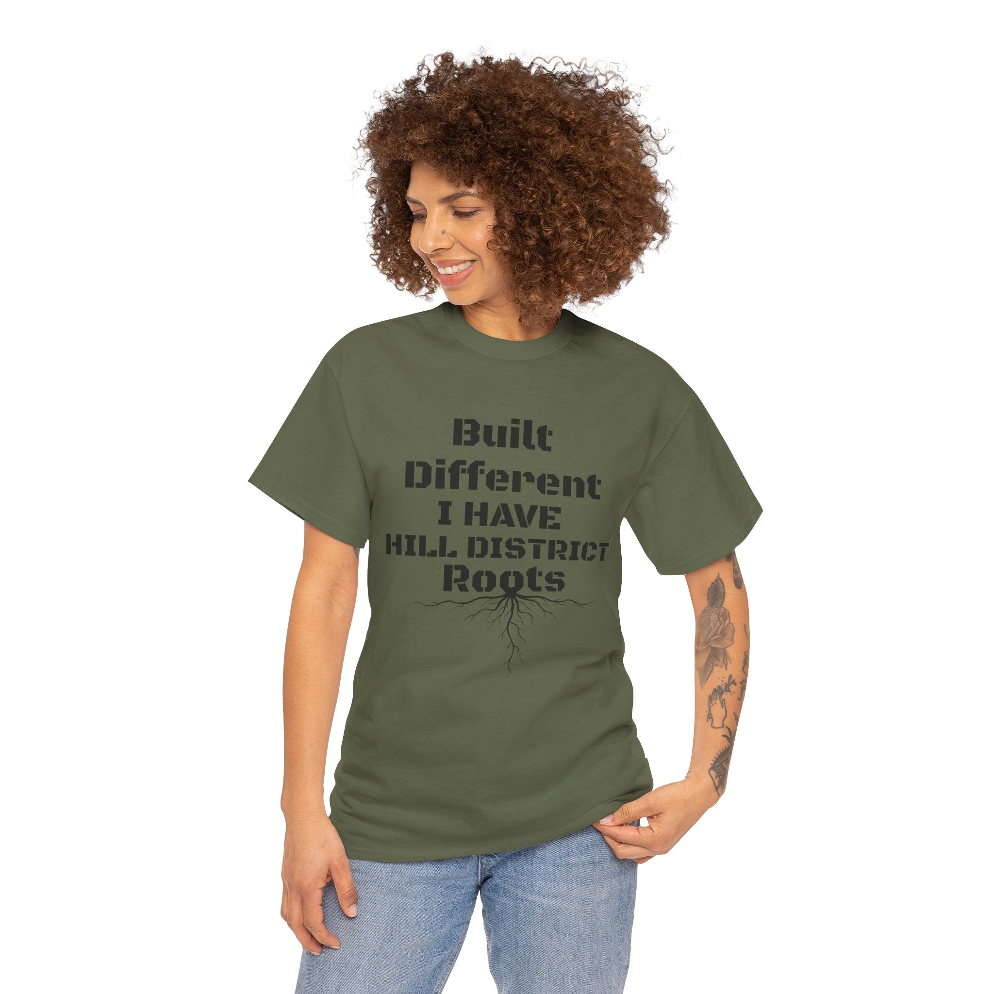 Hill District Roots T-Shirt — "Built Different I Have Hill District Roots" Heritage Tee