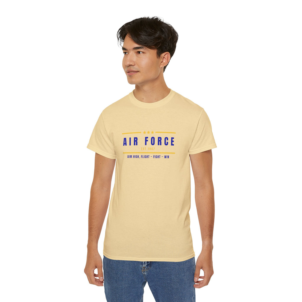 Air Force Vintage Stripe Tee — "Air Force" Graphic T-Shirt
