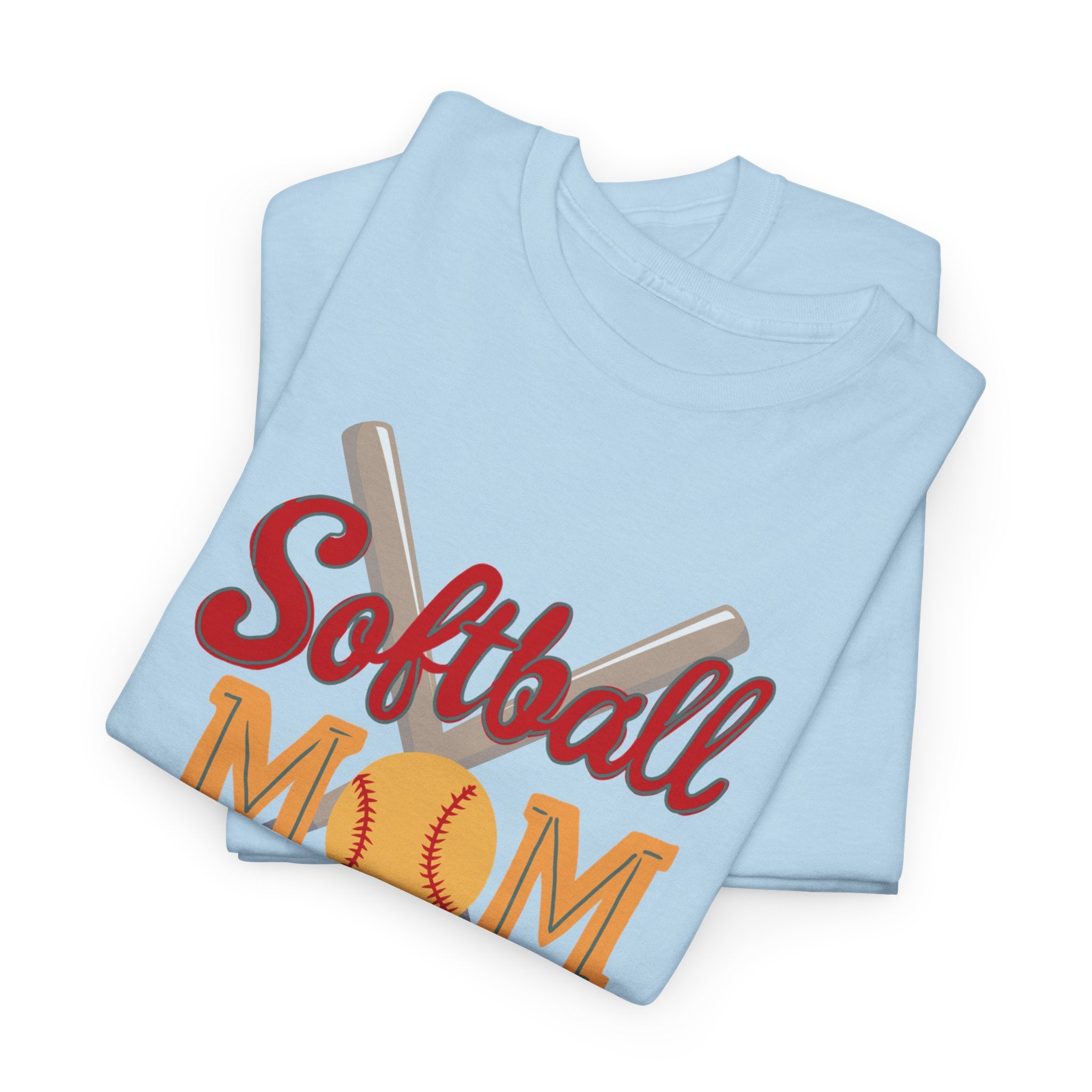 Softball Mom T‑Shirt — Retro Crossed Bats & Ball Tee for Proud Moms