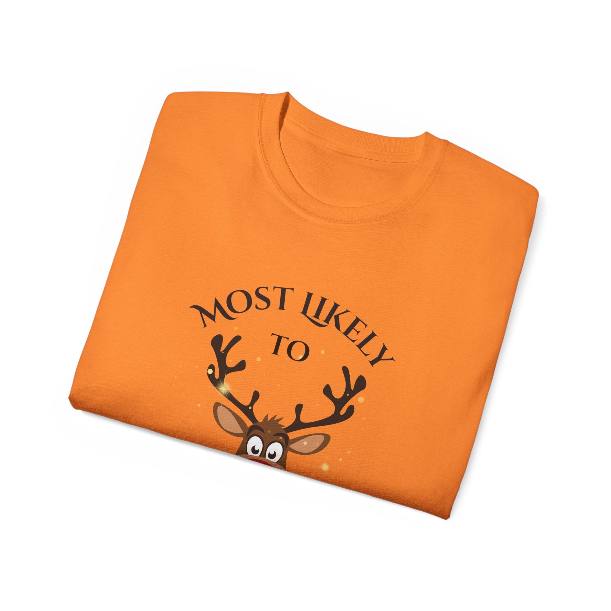 Most Likely to Be the Holiday Bartender Tee, Funny Christmas Shirt, Holiday Party Outfit, Gift for Him/Her, Unisex Shirt