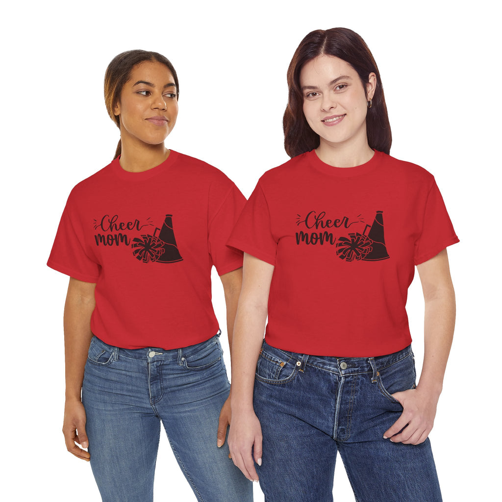 Cheer Mom T-Shirt — Pom Pom & Megaphone Mom Tee