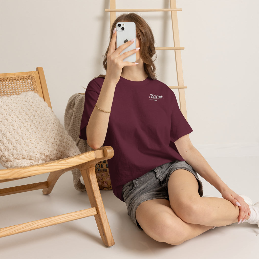 Bisma Crest Pocket Tee – Black T-Shirt White Script with Butterfly