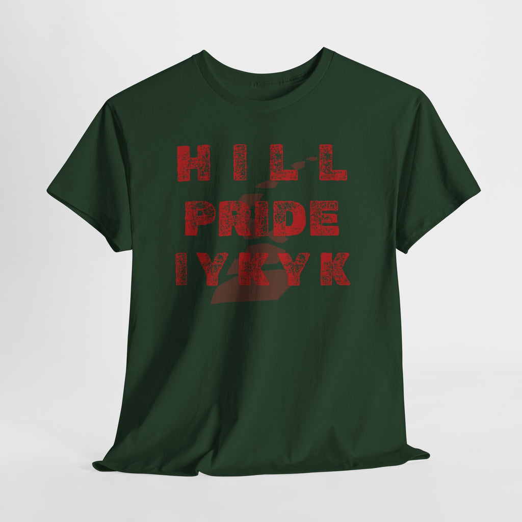 Hill Pride Cobblestone Road Graphic Tee — Red Brick Path Text Design