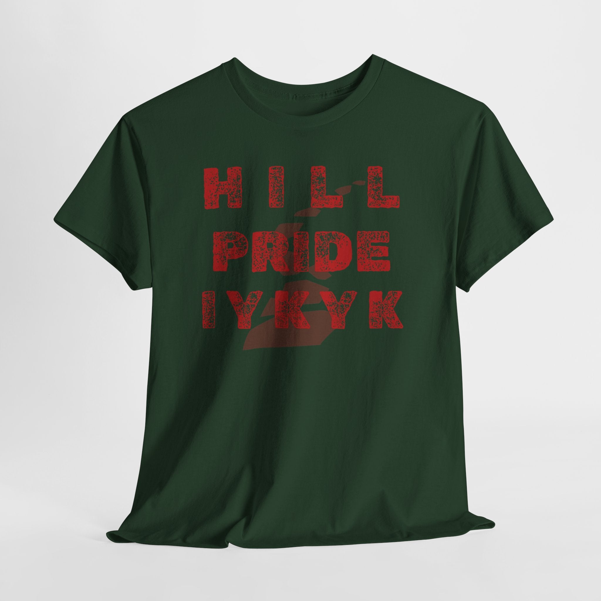 Hill Pride Cobblestone Road Graphic Tee — Red Brick Path Text Design