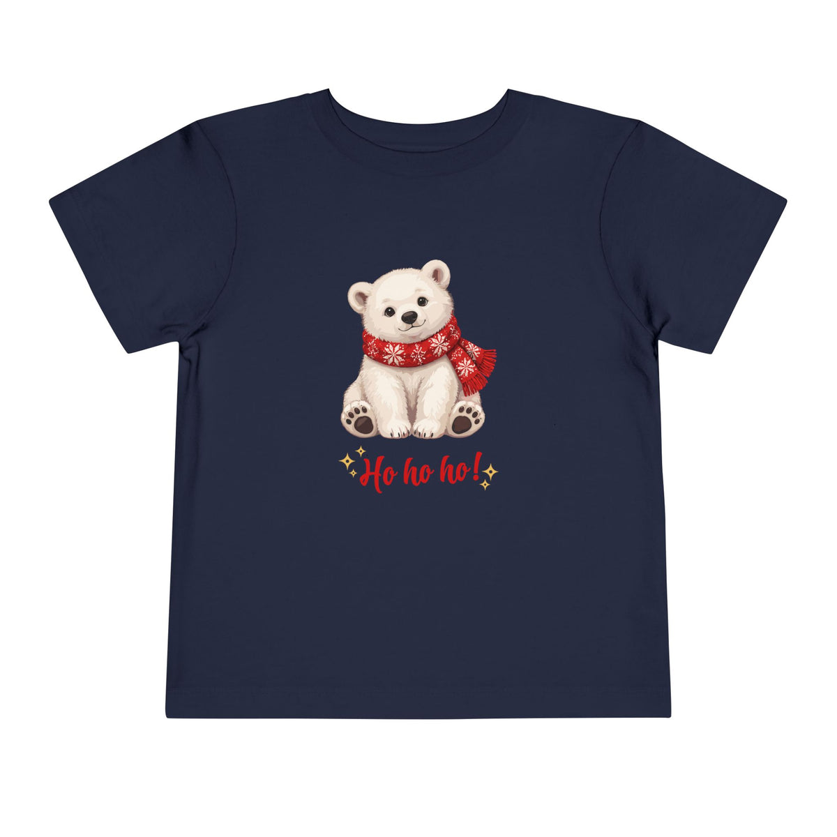 Ho Ho Ho Teddy Bear Christmas Toddler Short Sleeve Tee