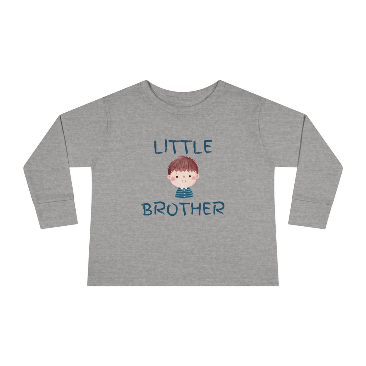 Little Brother Toddler Long Sleeve Tee — Colorful Playful Sibling Shirt