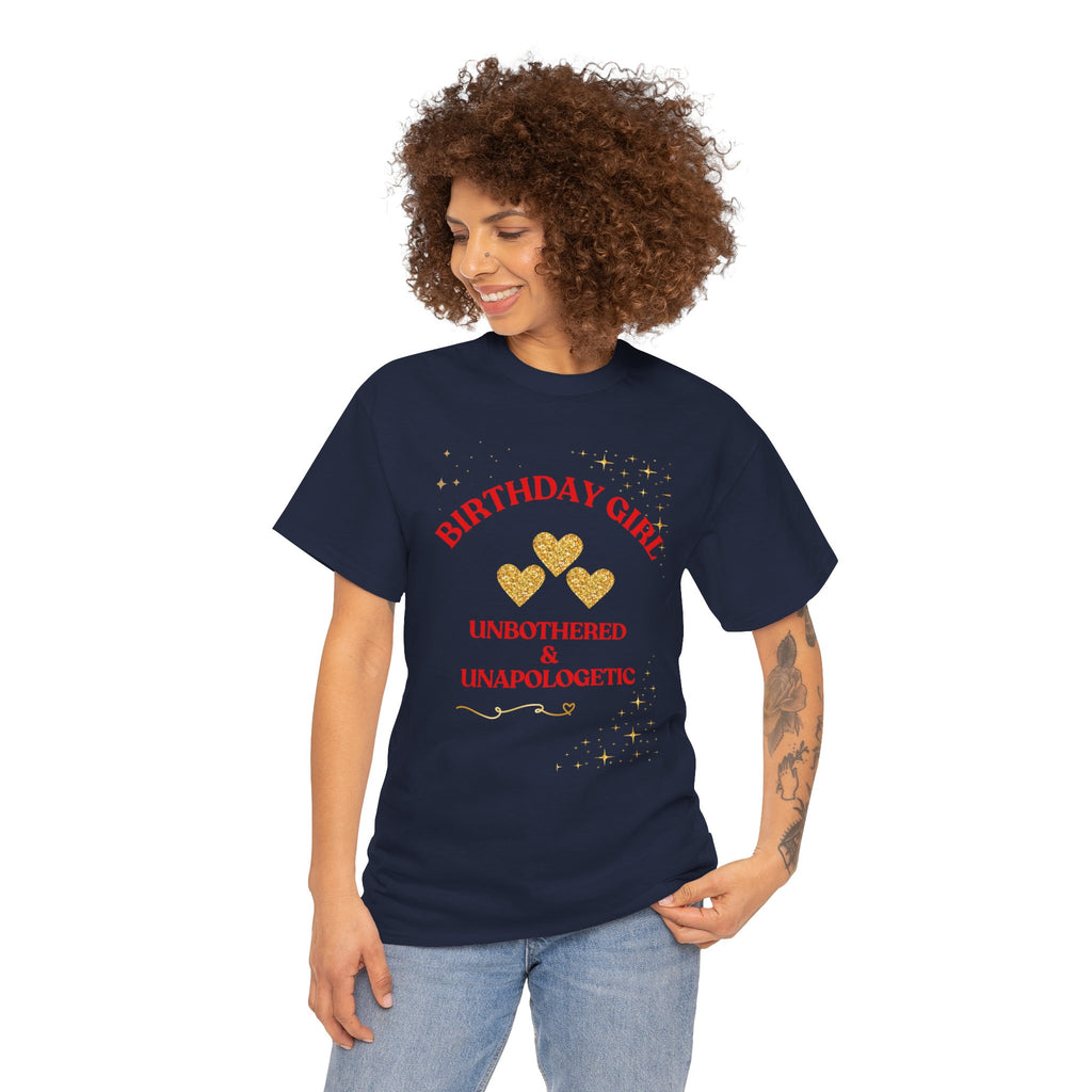 Birthday Girl Tee — "No Apologies" Graphic Birthday Shirt
