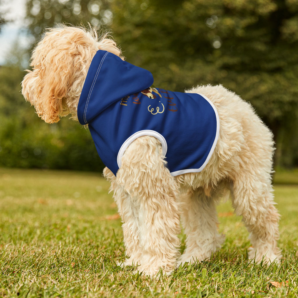 Pet Hoodie — "My Human Walks Me (But I Run the Show)" Cute Dog Hoodie for Small Pets