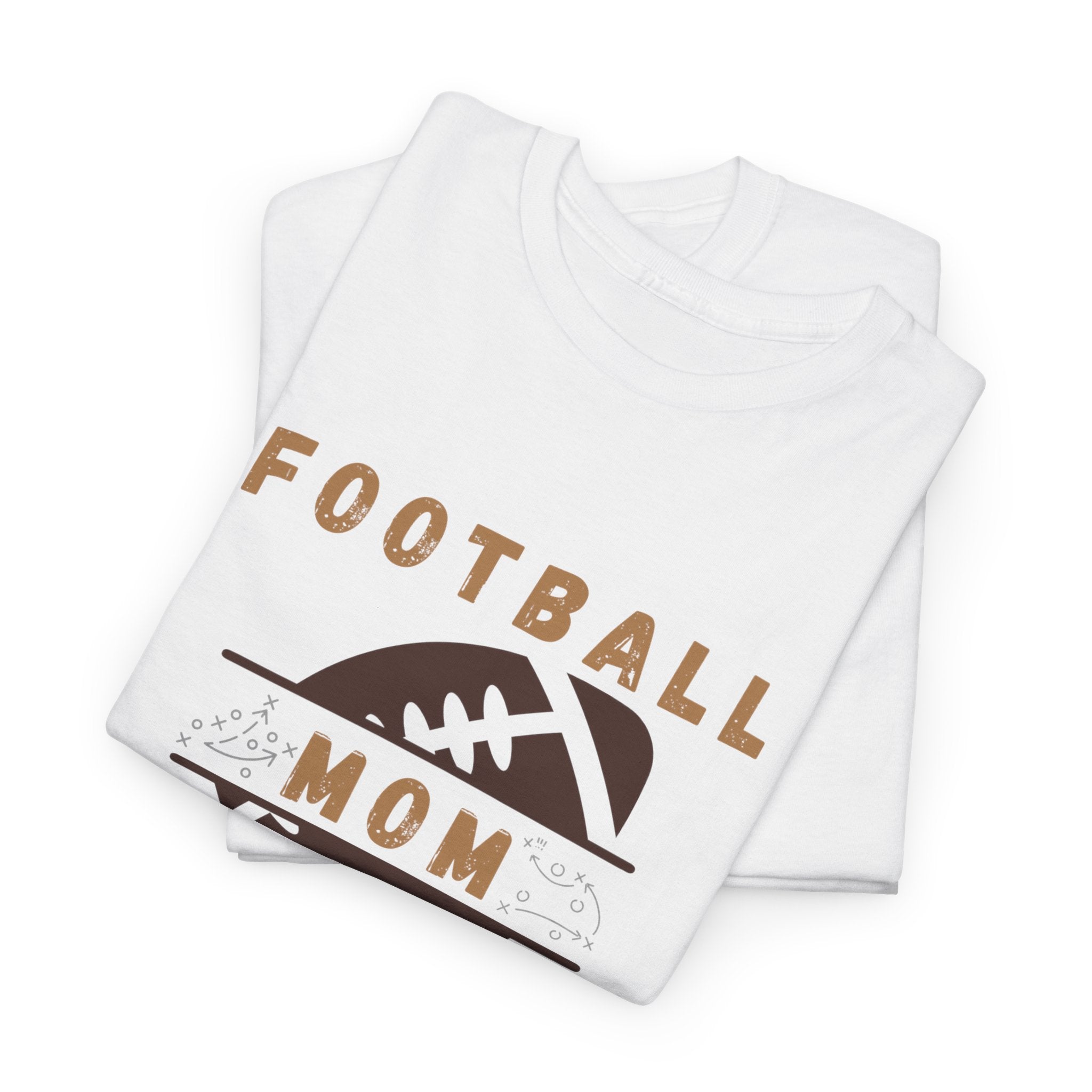 Football Mom T-Shirt — Retro Brown Football Design