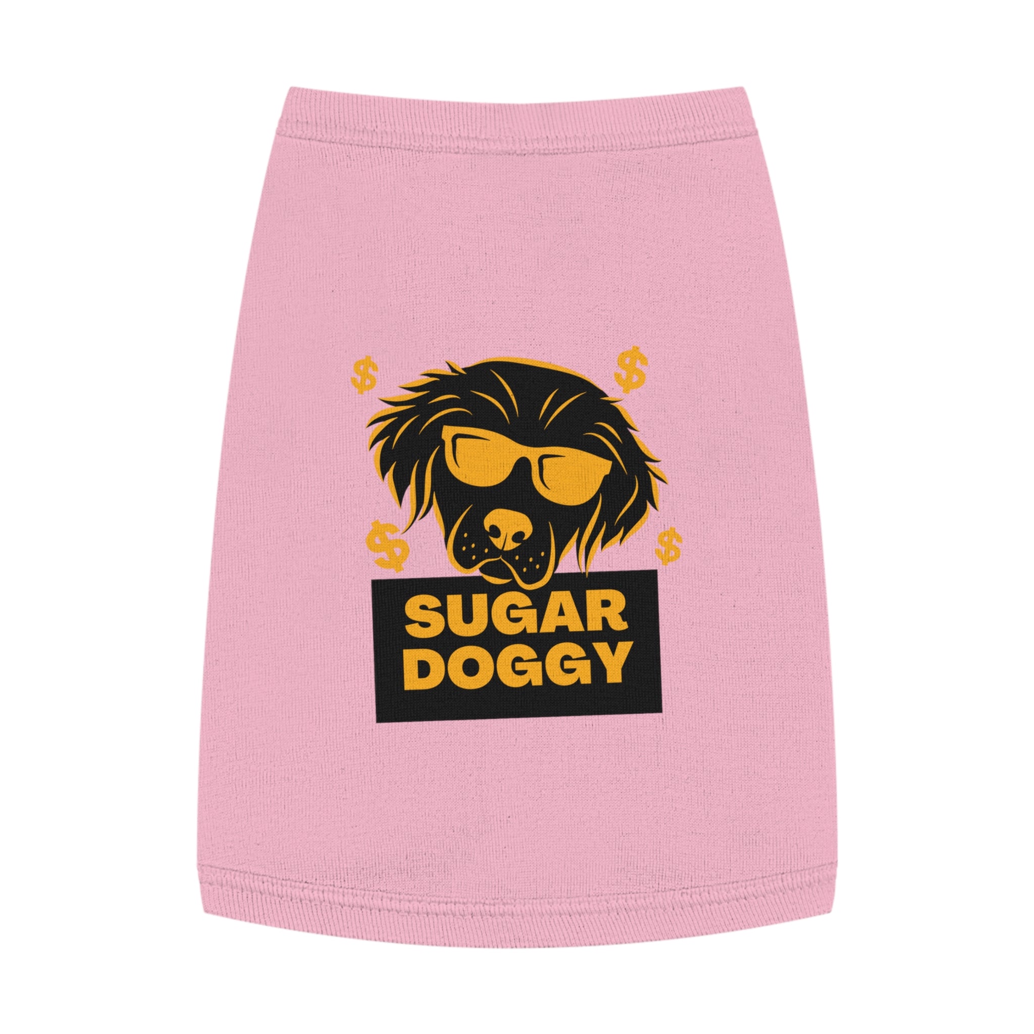 Sugar Doggy Pet Tank Top — Funny Dog Tee with Sunglasses & Dollar Sign Design