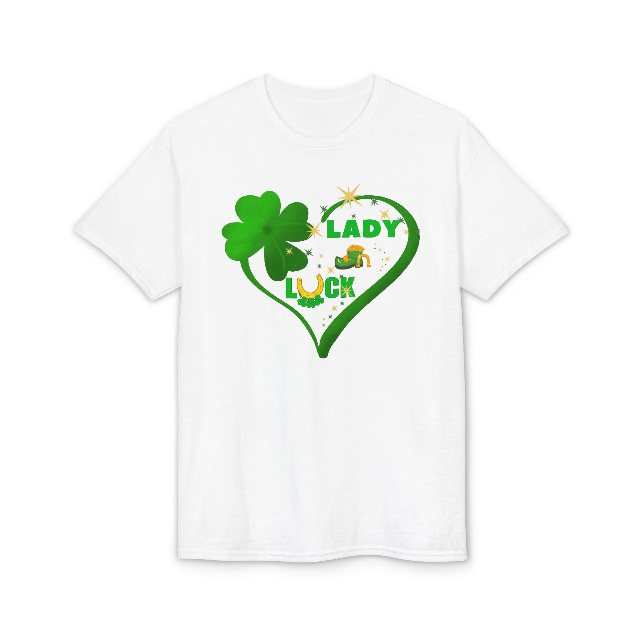 "Lady Luck" T-Shirt — Shamrock Heart St. Patrick's Day Tee