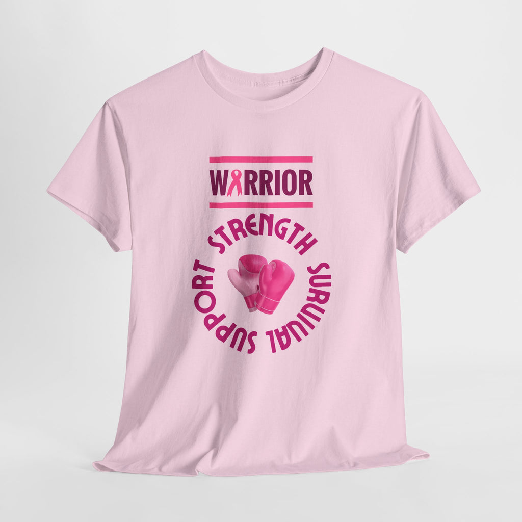Breast Cancer Warrior T-Shirt — Strength, Support, Survival Pink Gloves Design