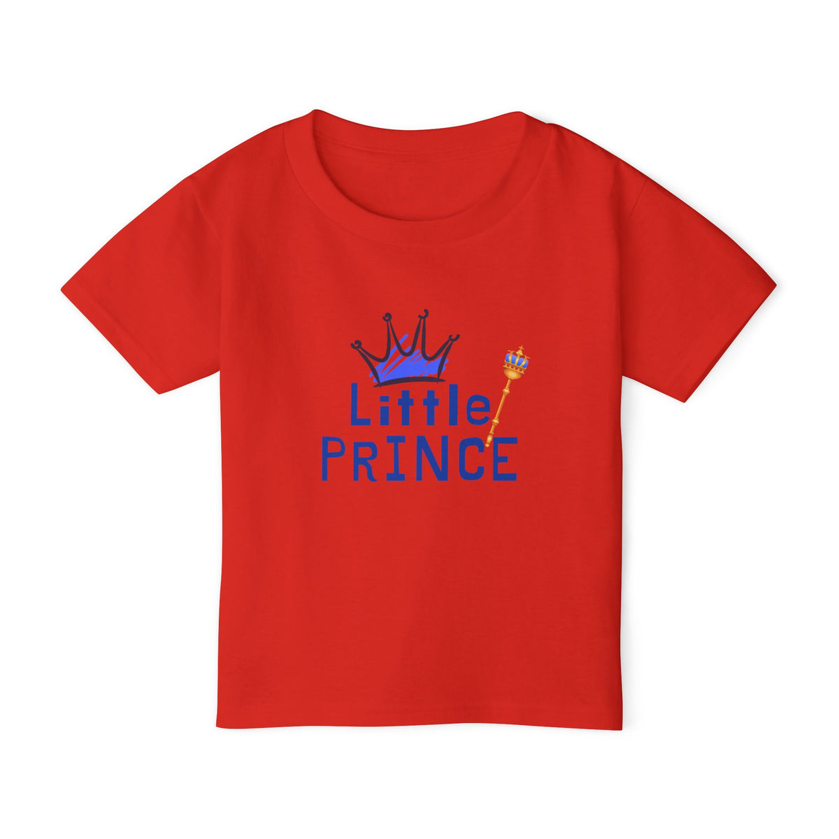 Toddler T-Shirt — “Little Prince” Blue Crown Cute Kids Tee