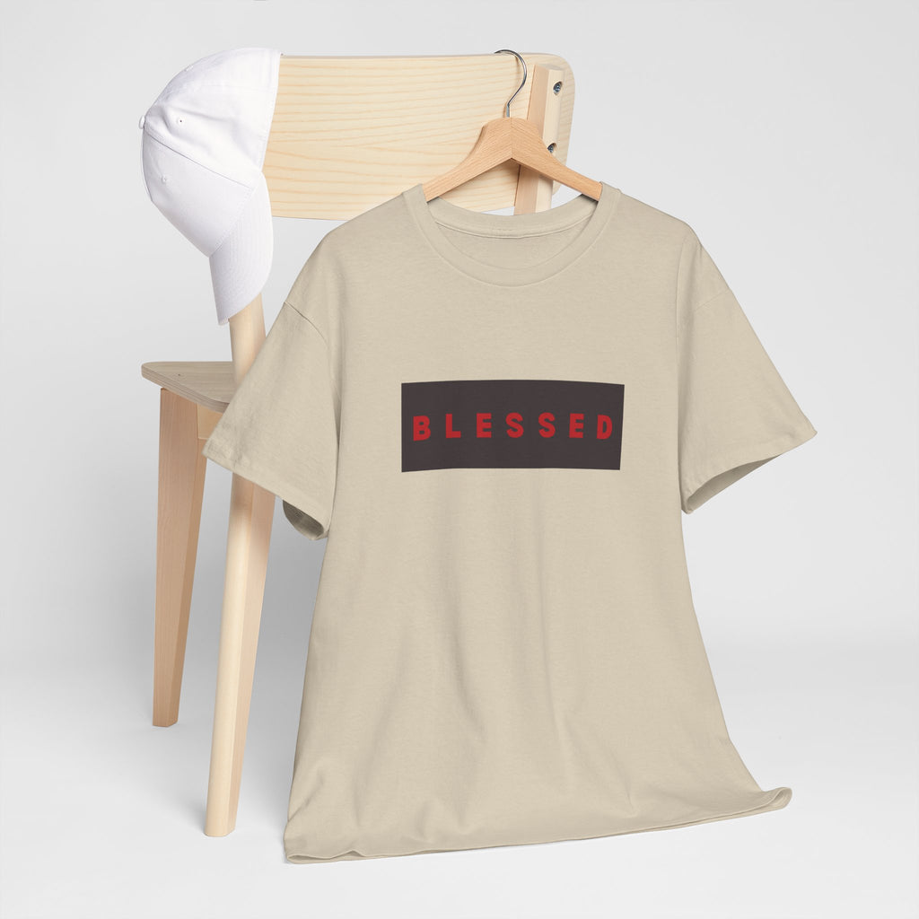 Blessed Box Logo T-Shirt — Minimal Christian Faith Tee