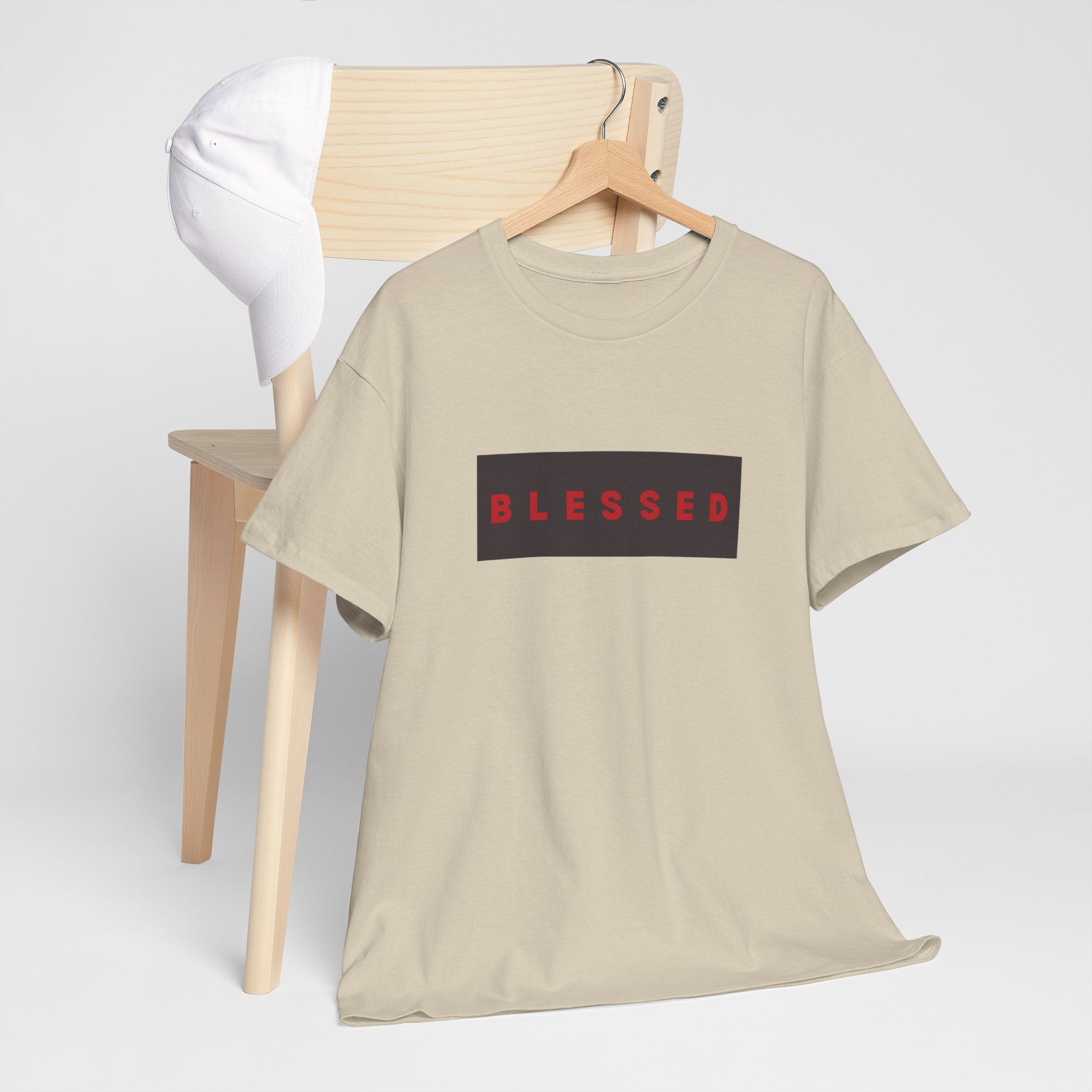 Blessed Box Logo T-Shirt — Minimal Christian Faith Tee