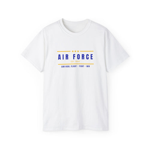 Air Force Vintage Stripe Tee — "Air Force" Graphic T-Shirt