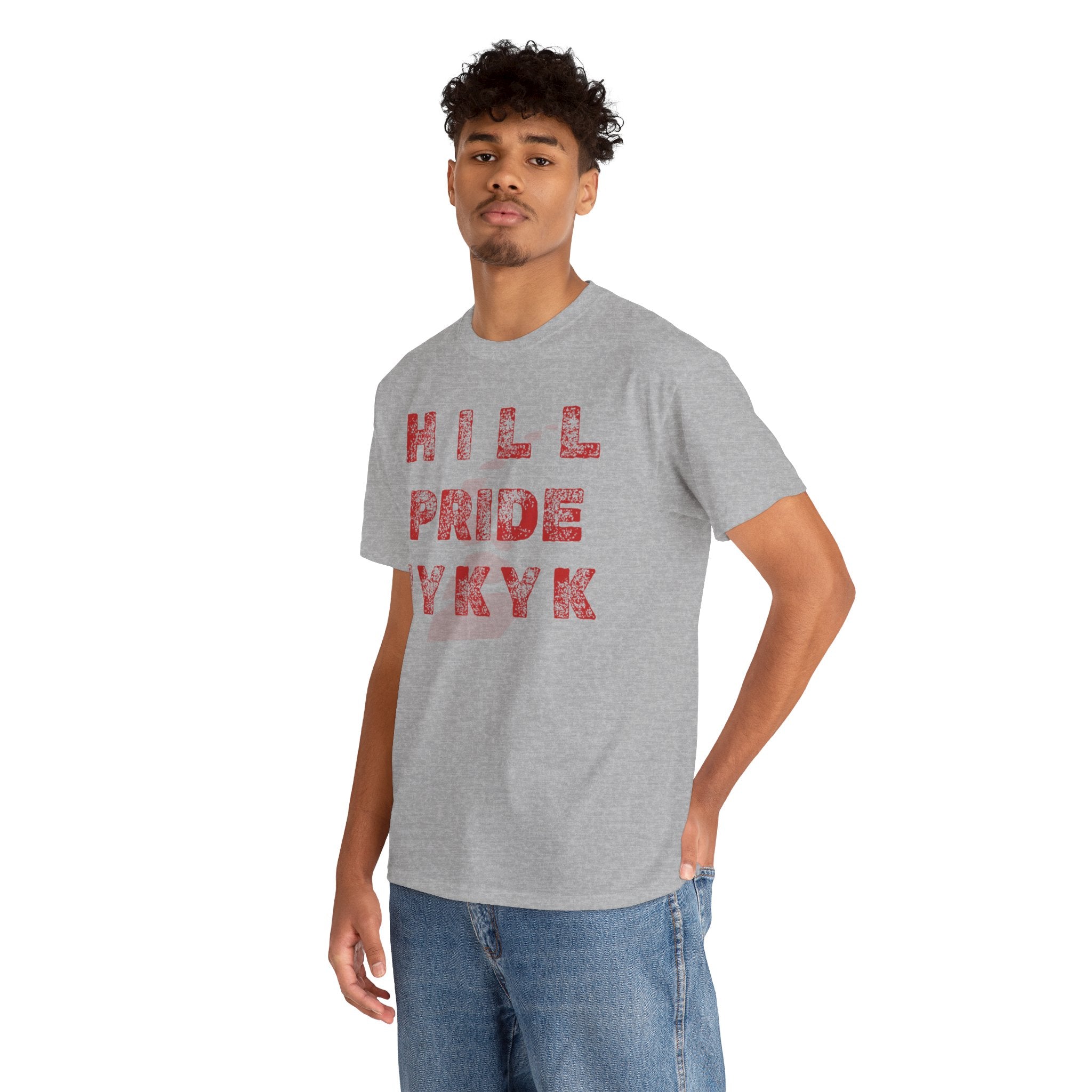 Hill Pride Cobblestone Road Graphic Tee — Red Brick Path Text Design