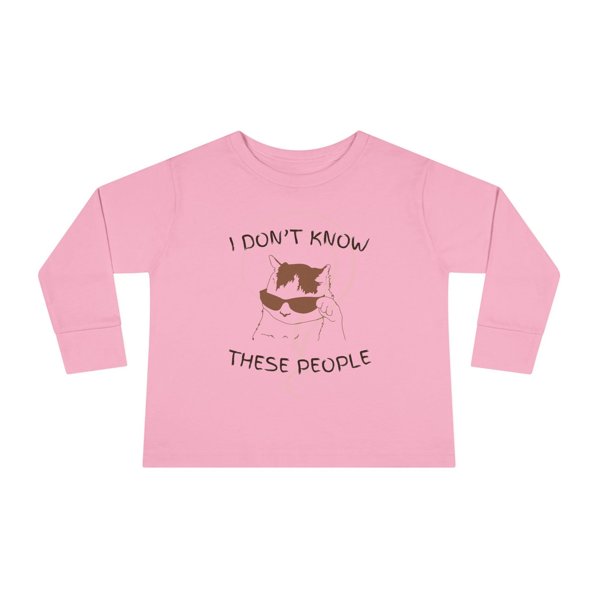 Toddler Long Sleeve Tee — "I Don't Know These People" Funny Kid Graphic Shirt