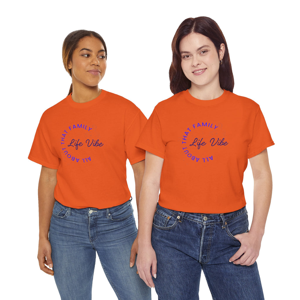 "All About My Family" Life Vibe T-Shirt —Minimal Circle Graphic Tee