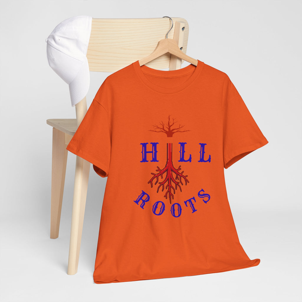 T-Shirt — Hill Roots Logo Tee (red tree roots graphic)